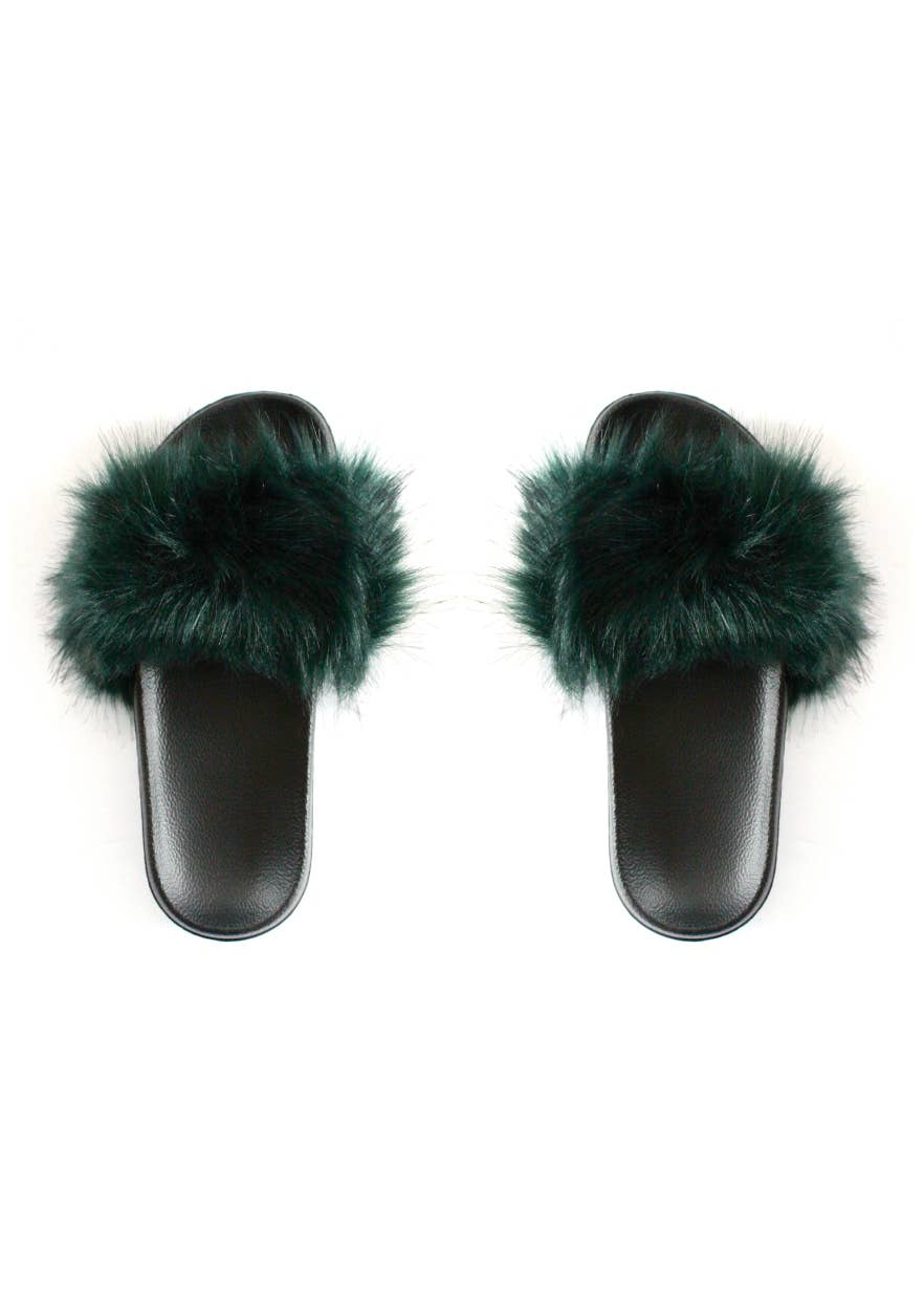 Faux Fur Slides