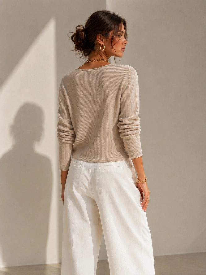 TC-007 Slim Fit Ribbed Sweater