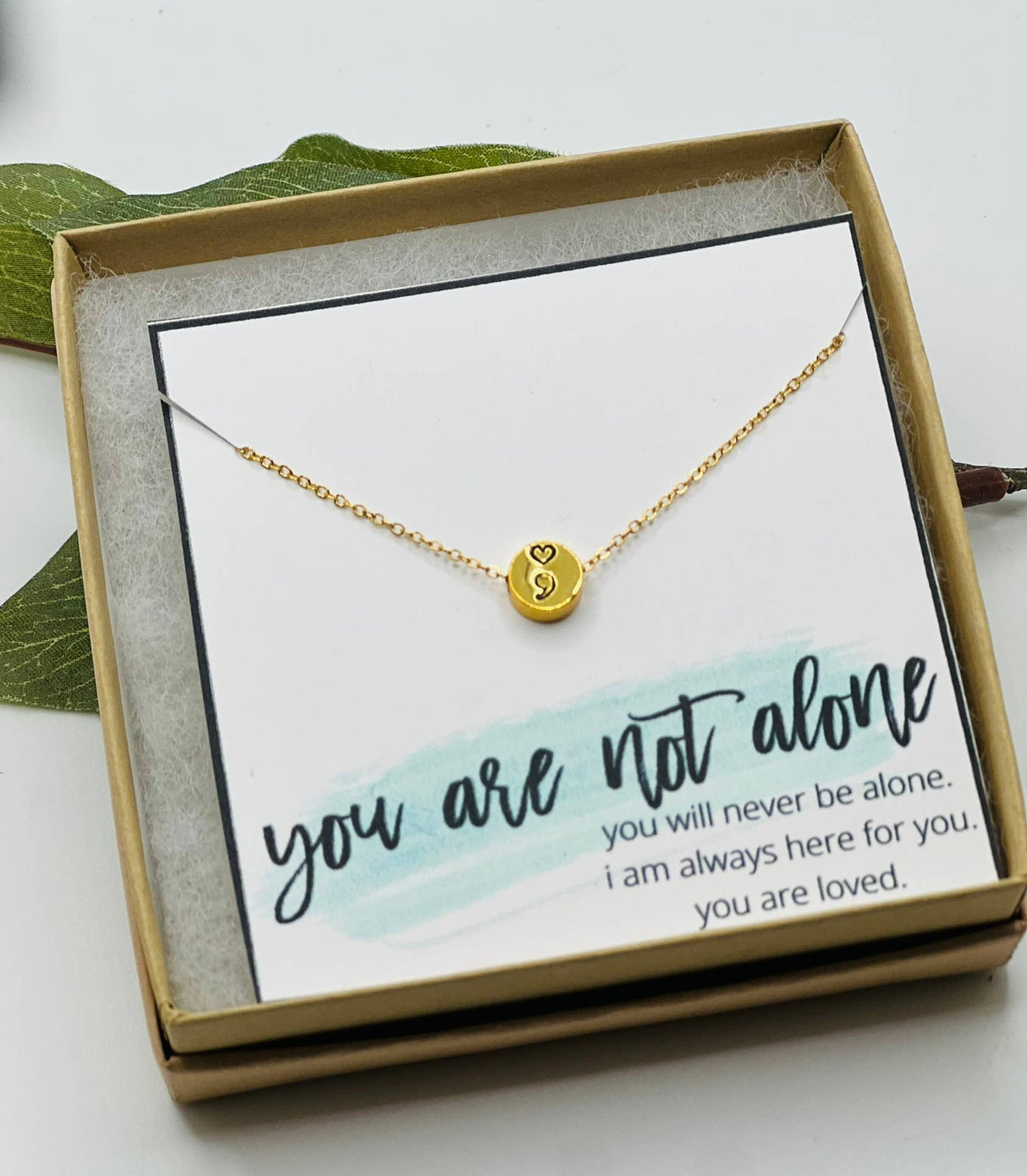 Semi-Colon, Semicolon Necklace, Mental Health Awareness