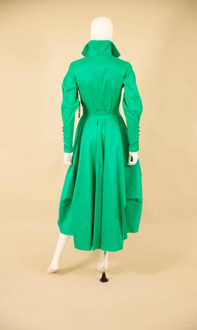 Stretch Dupioni Sculptural Zip Pleats Dress - F23011