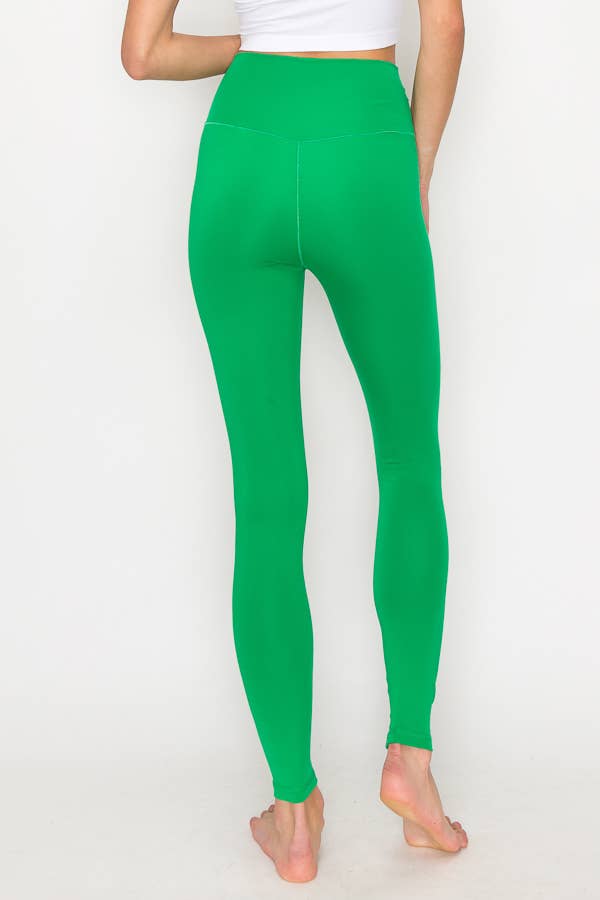 SOLID COLOR HIGH WAIST LEGGINGS