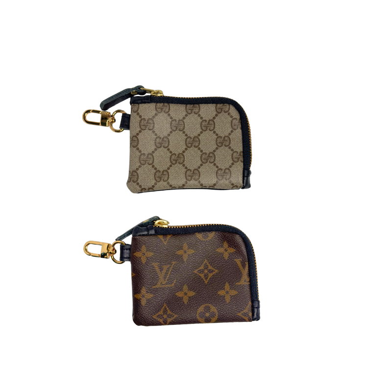 Penny Keychain Wallet In Leather | Upcycled Gucci & LV