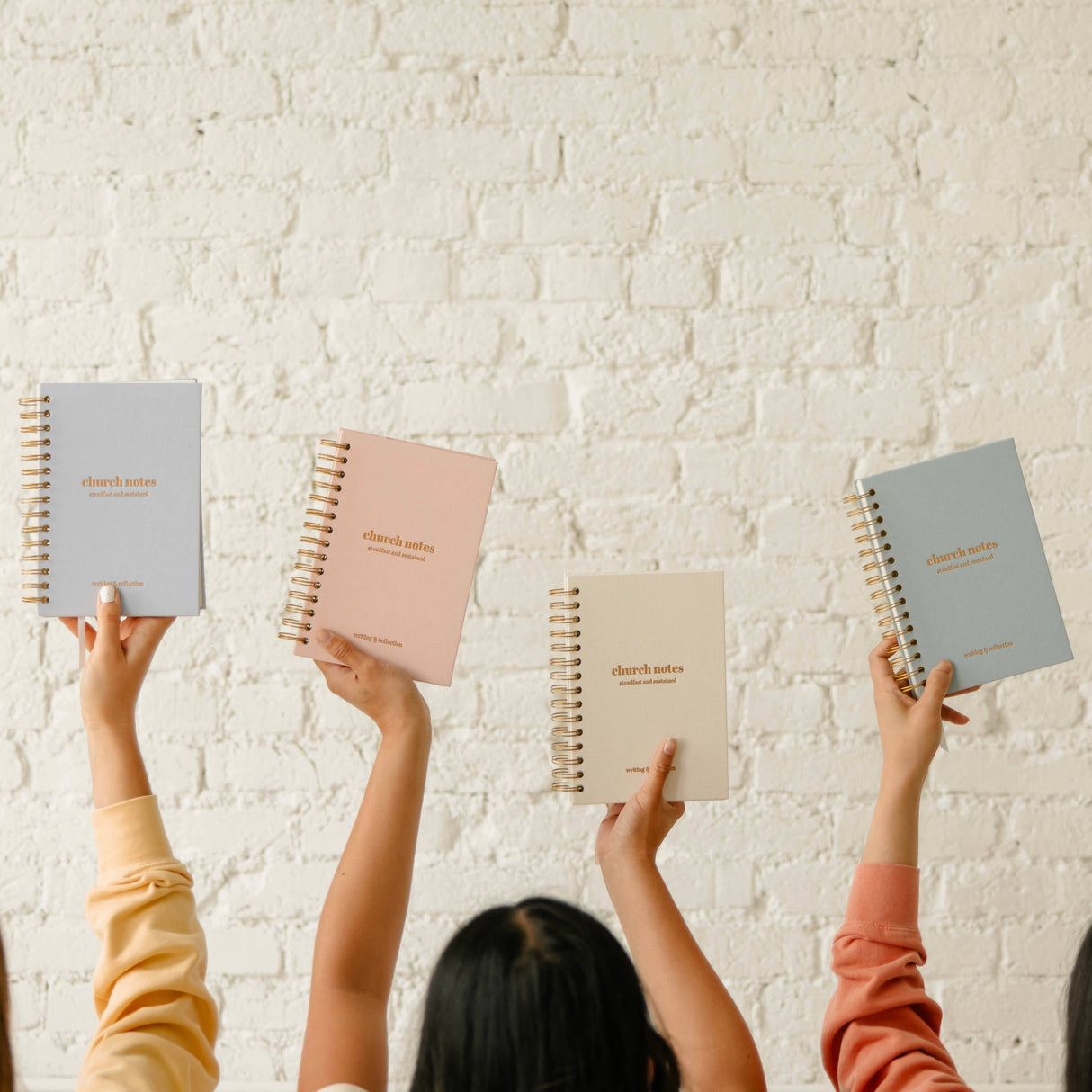 Church Notes Journal- White Spiral Linen- Christian Notebook