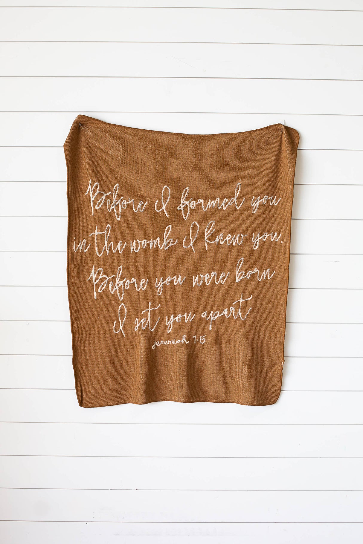 Made in the USA | Jeremiah 1:5 Throw Blanket  | Black: Throw Size 50"x60" / Black