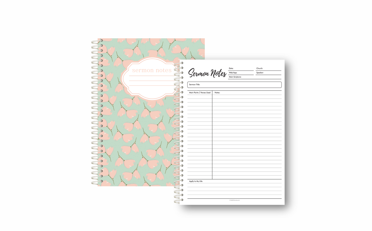 Sermon Notes Spiral-bound journal, 40 pages