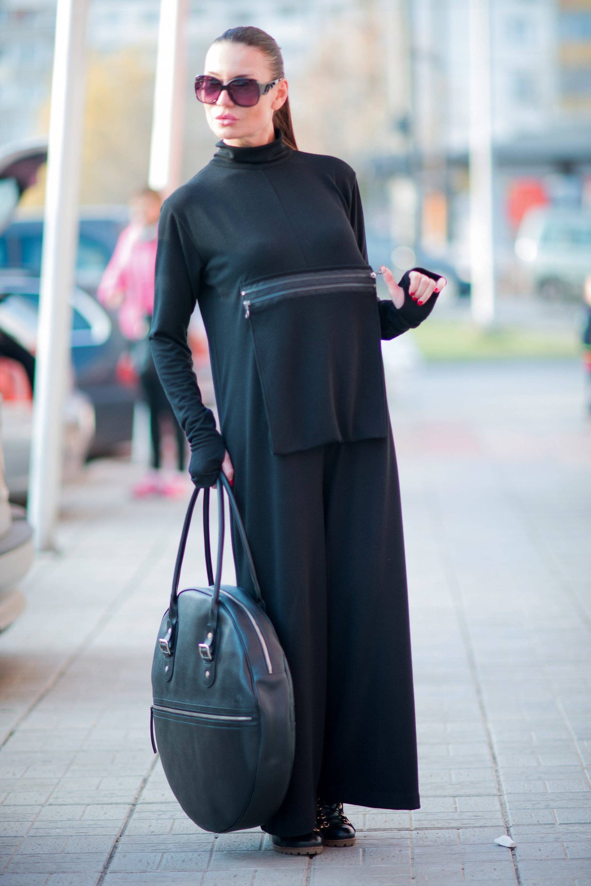 Cotton Turtleneck Jumpsuit OLIVIA