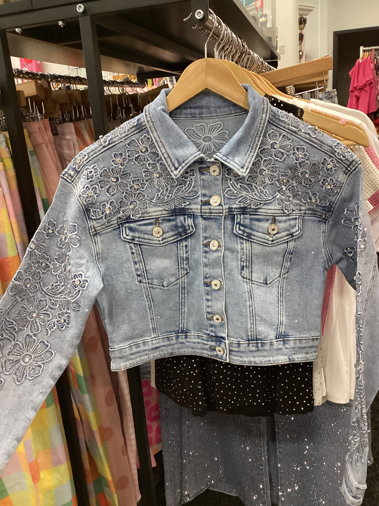 NR3968 Sparkle Denim Jacket