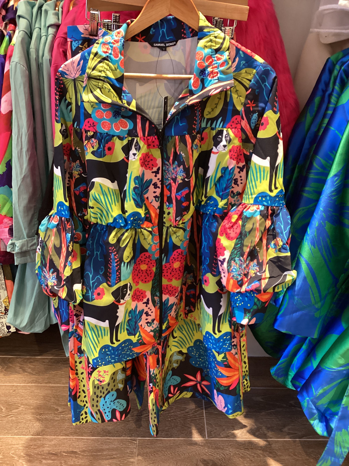 F24018 Bubble Slv Zip Jacket