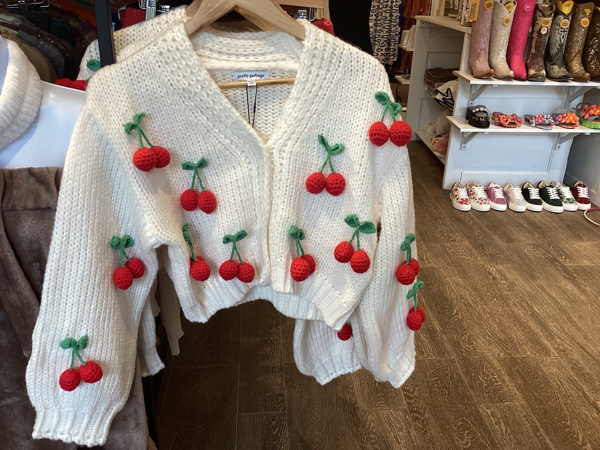 PSJ1378 Cherry Cardigan