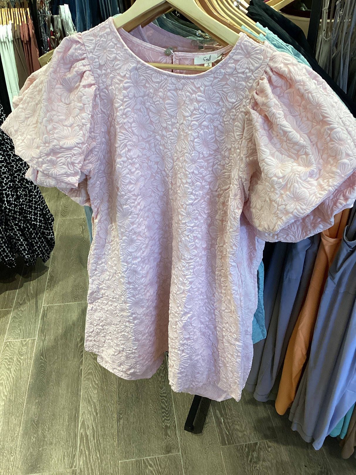 ED25574 PUFF SLEEVE DRESS