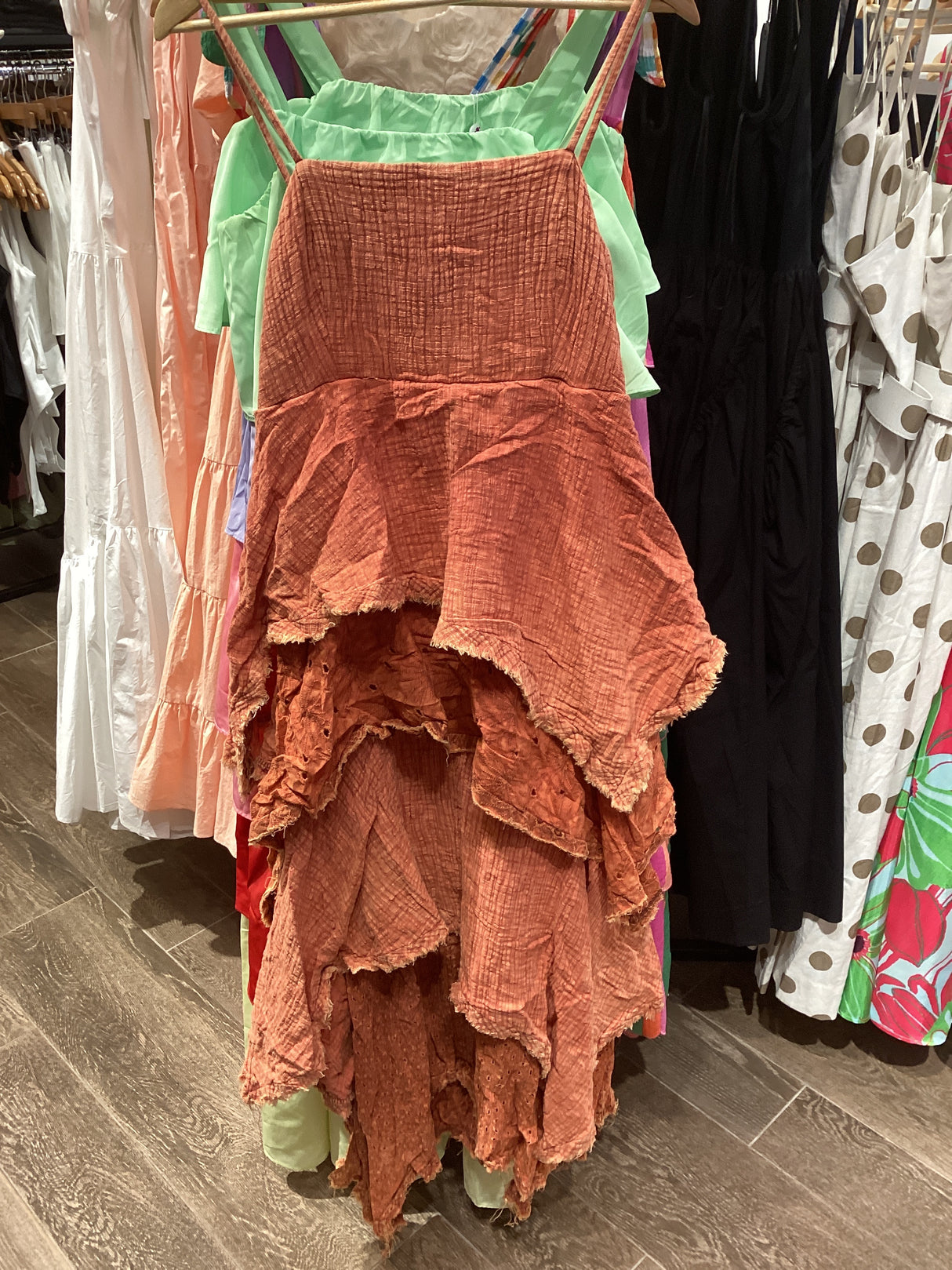 JD0429 Mixed Tiered Dress