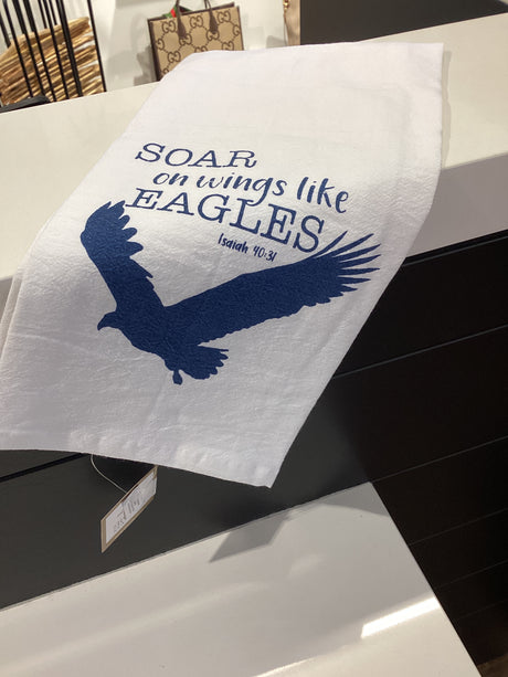 108724120 "Soar Like Eagles" Flour Sack Hand Towel
