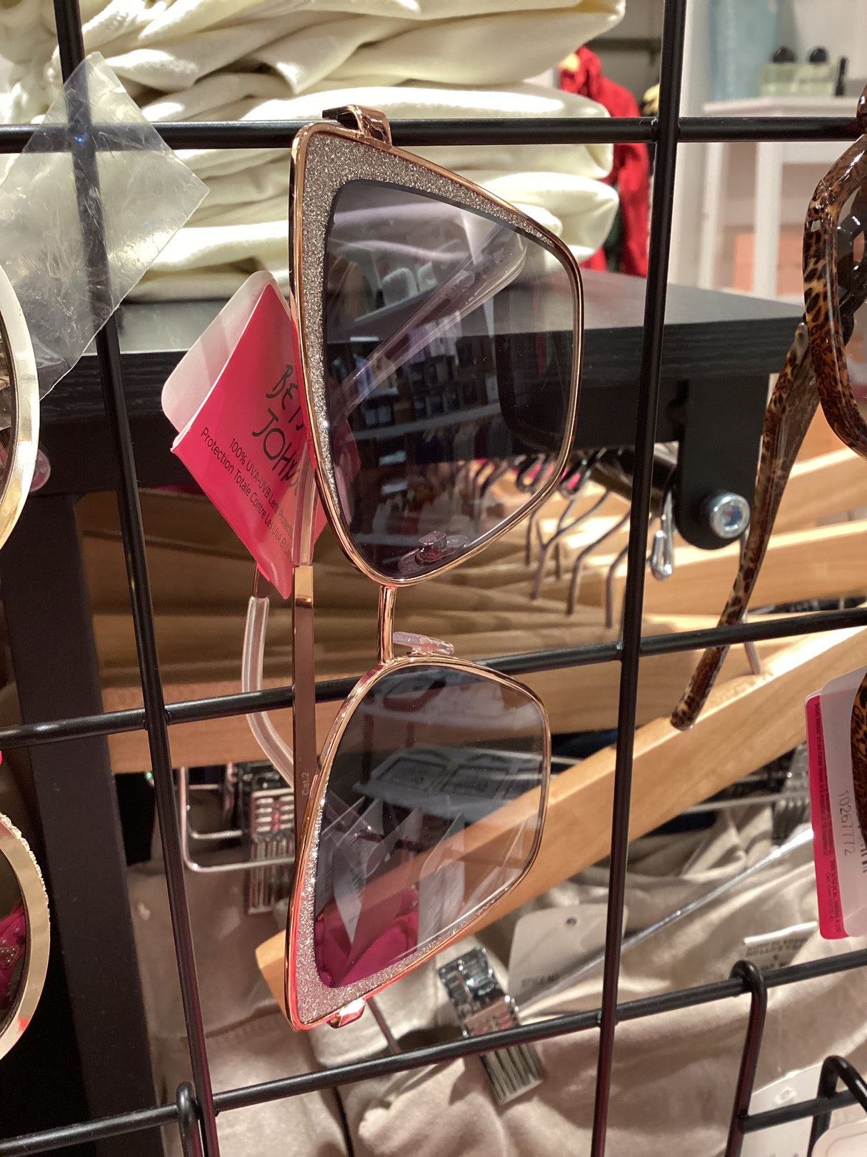 BJ23195 Silver glitter Sunglasses