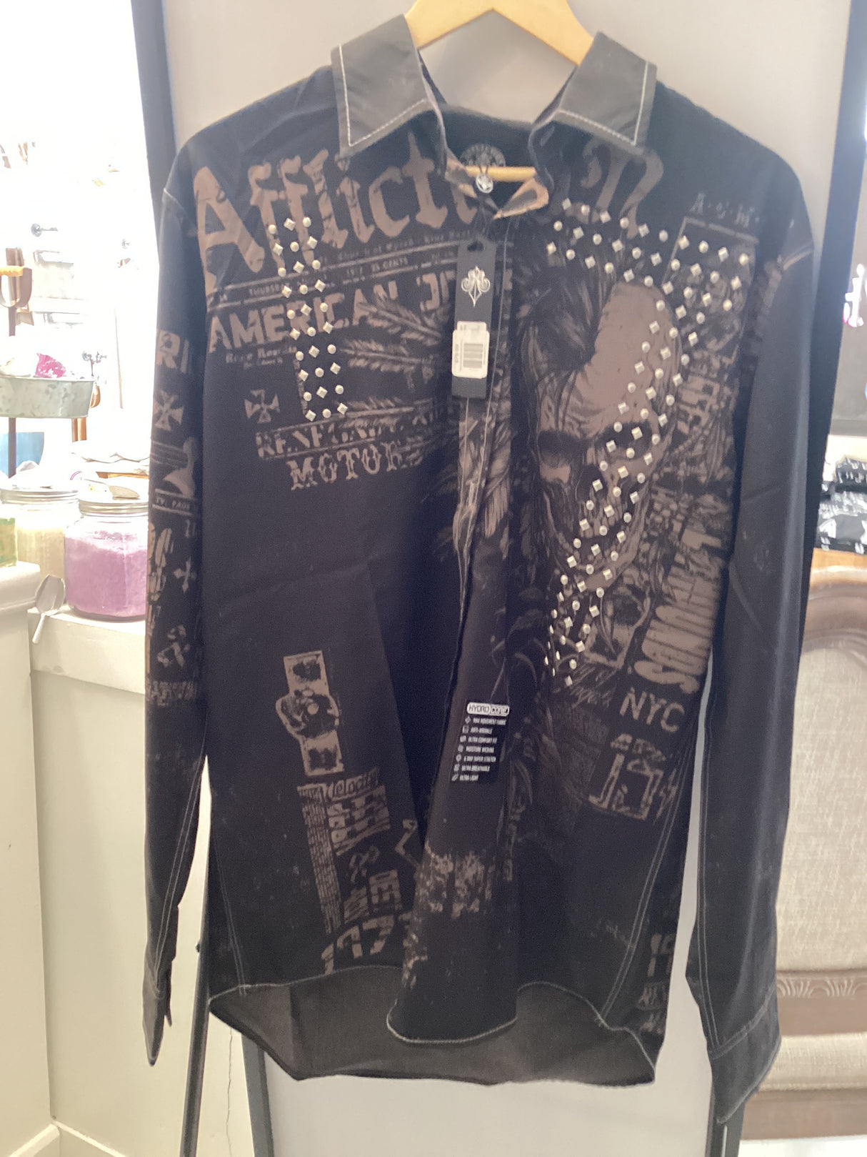 INSUBORDINATION L/S WOVEN BLACK by Affliction