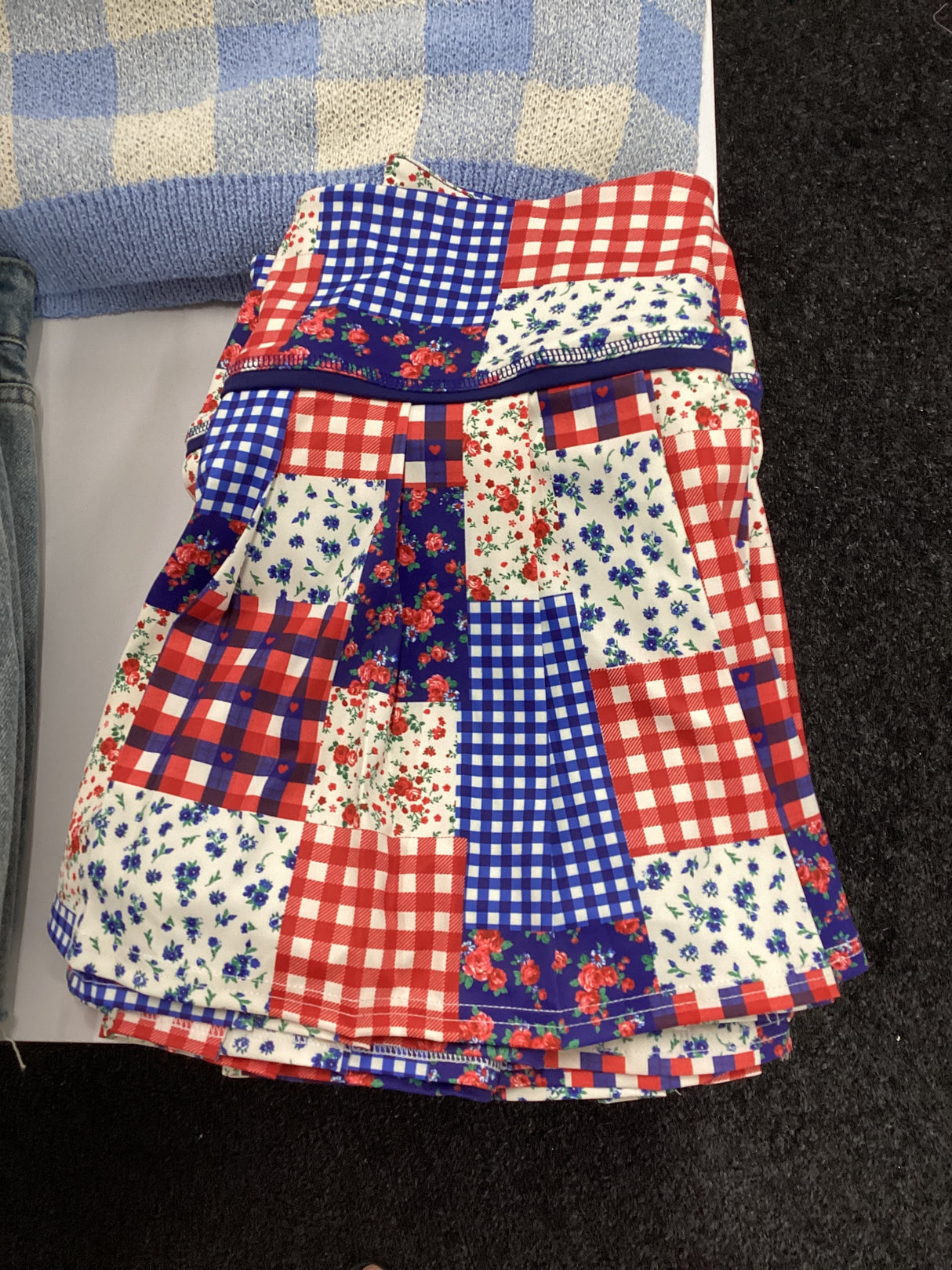 IKS300552-02 Gingham Skort