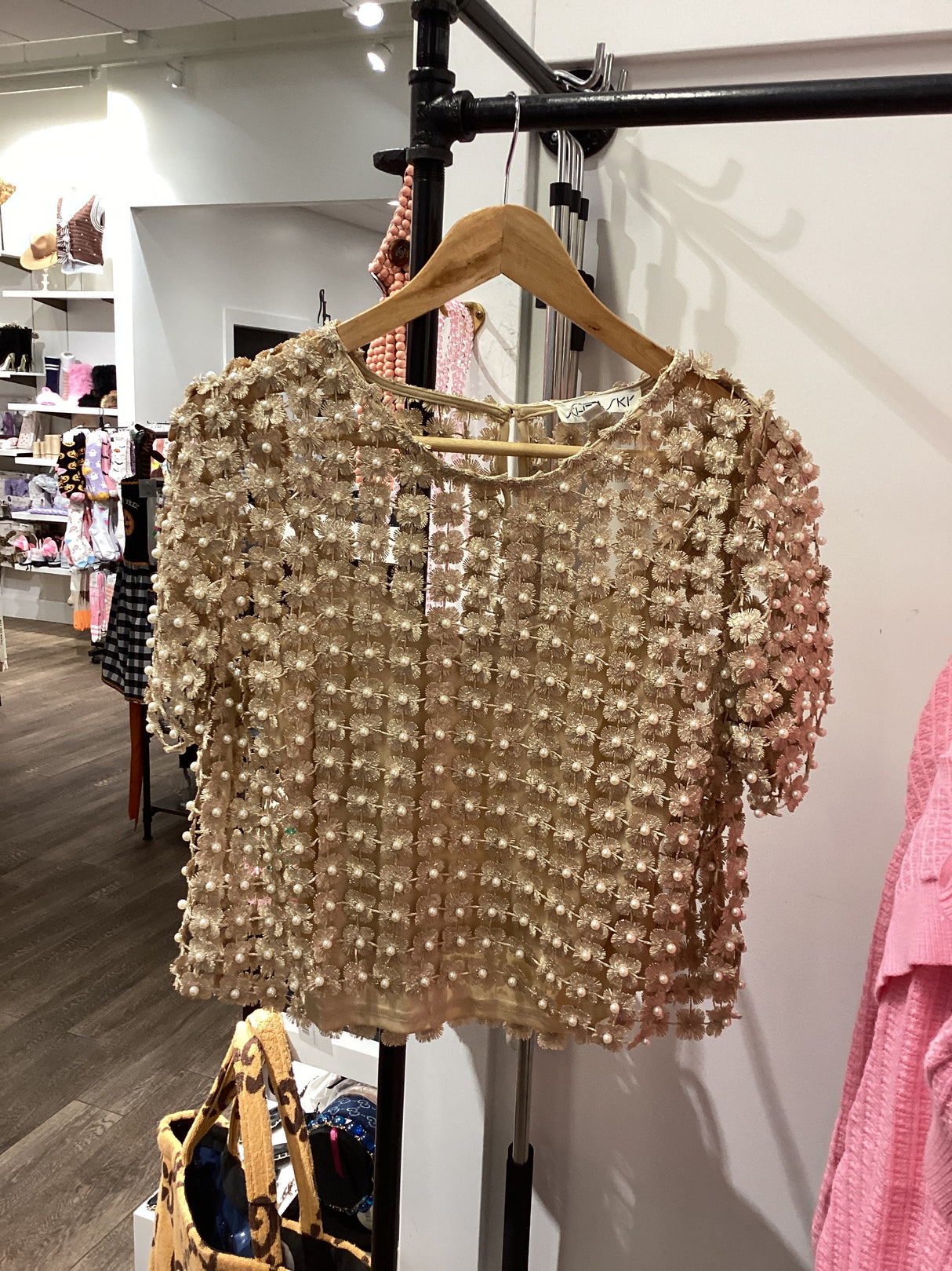 SY9131 Gold Lace Pearl Beads