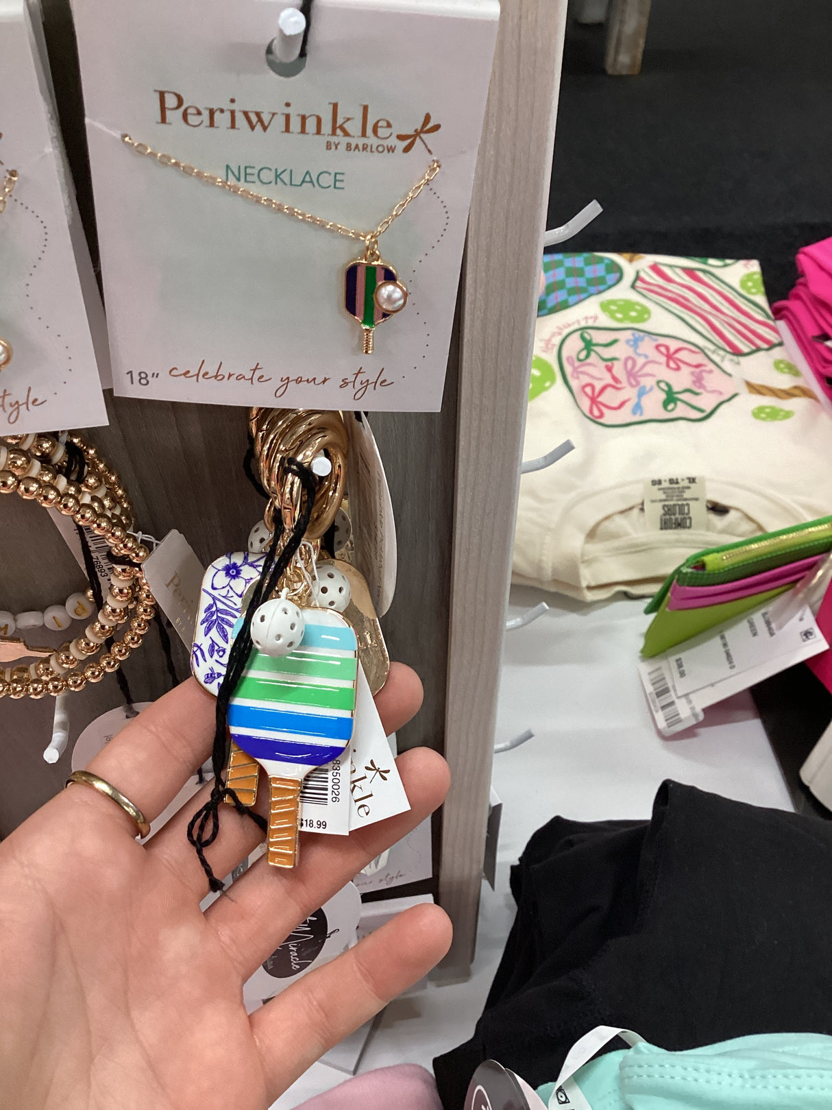 Periwinkle Pickleball Charms