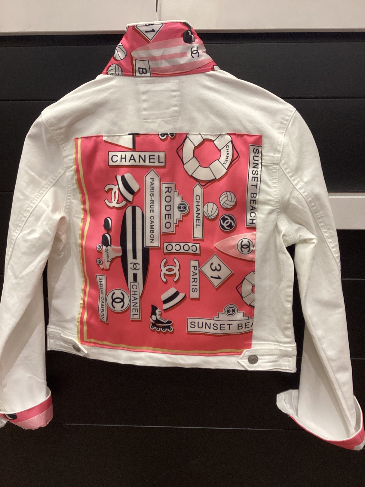 UPCYCLED VINTAGE C2 WHITE DENIM JACKET