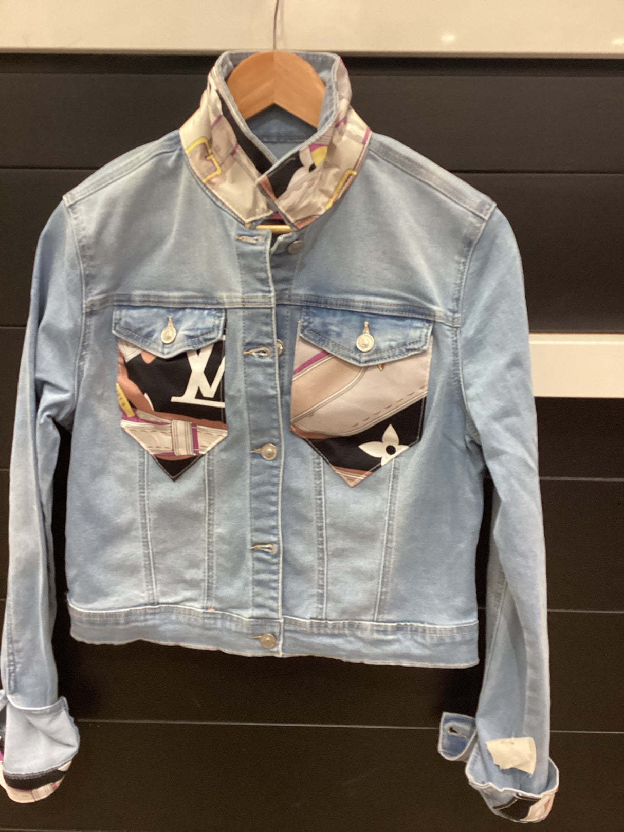 UPCYCLED VINTAGE LV BLUE DENIM JACKET