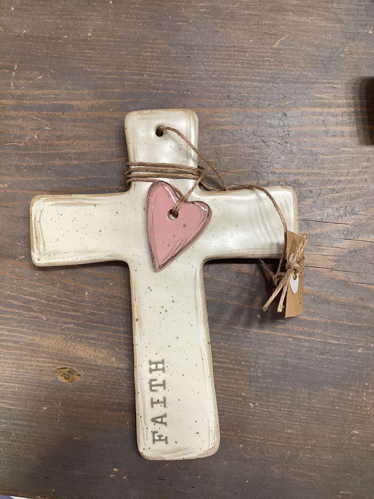 Faith Stoneware Cross-Faith