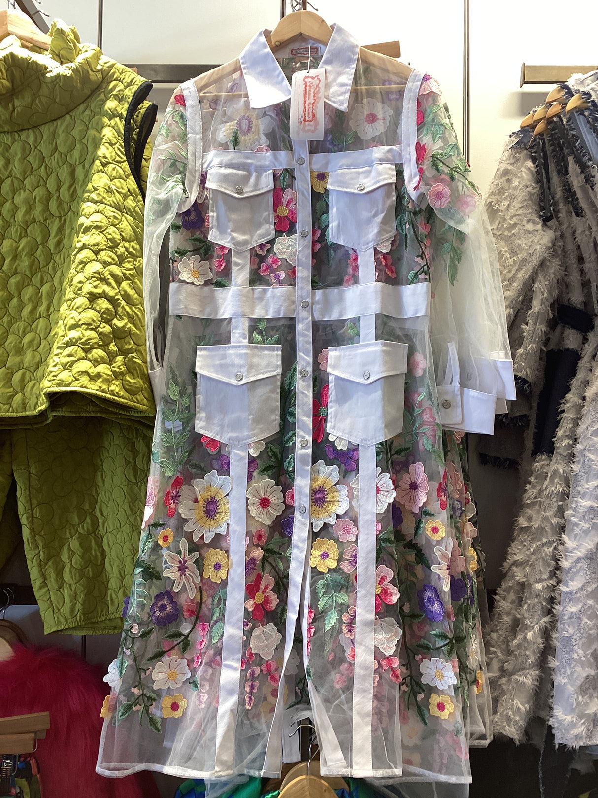 DIN-001 Floral Long Jacket