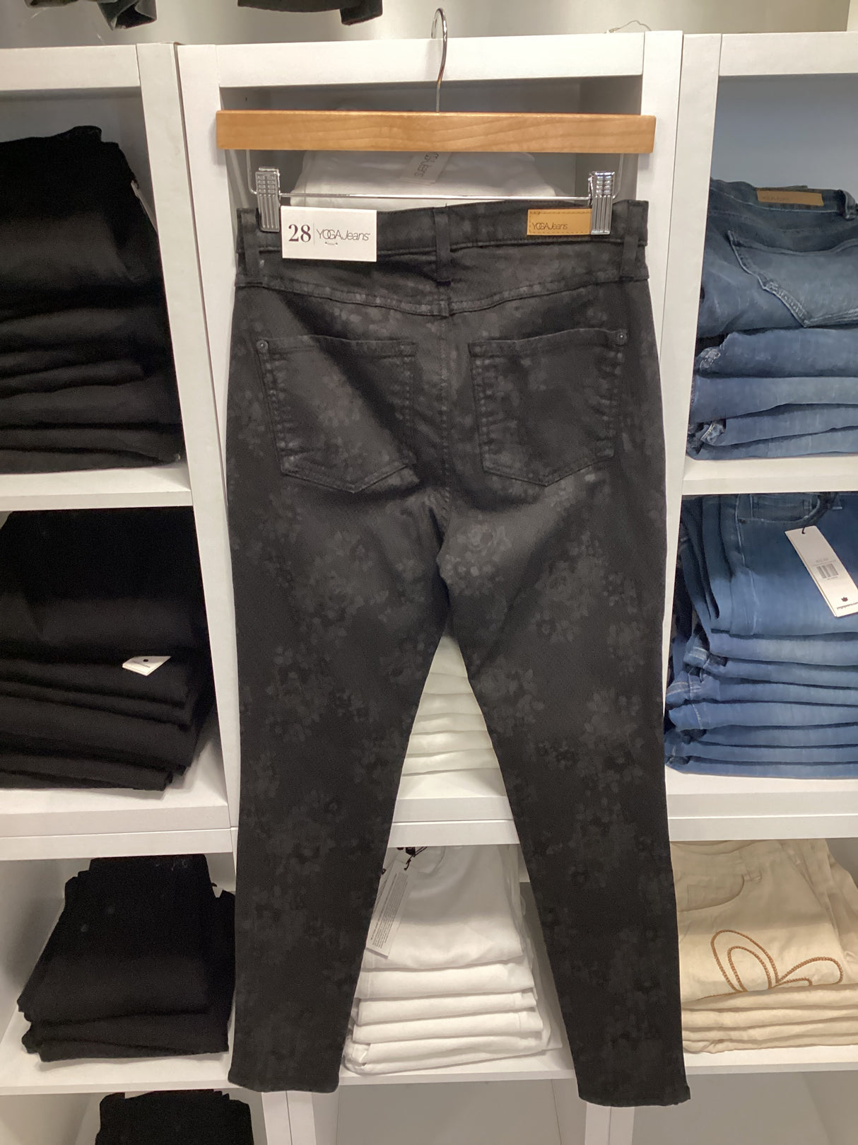 2276BK-R30-Floral-All Yoga Jeans (Save 25% OFF)