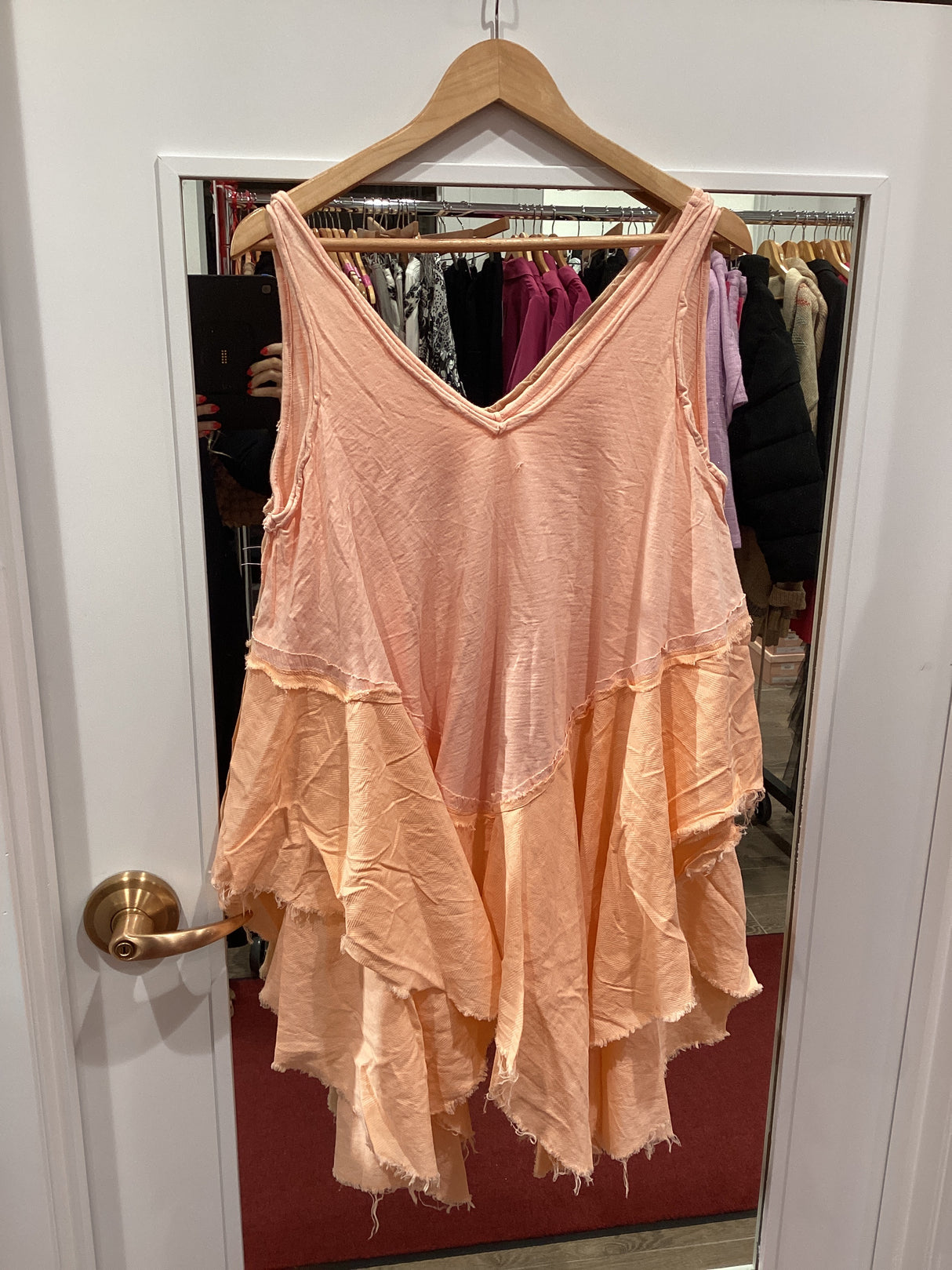 JT0373 WASHED SLEEVELESS TUNIC