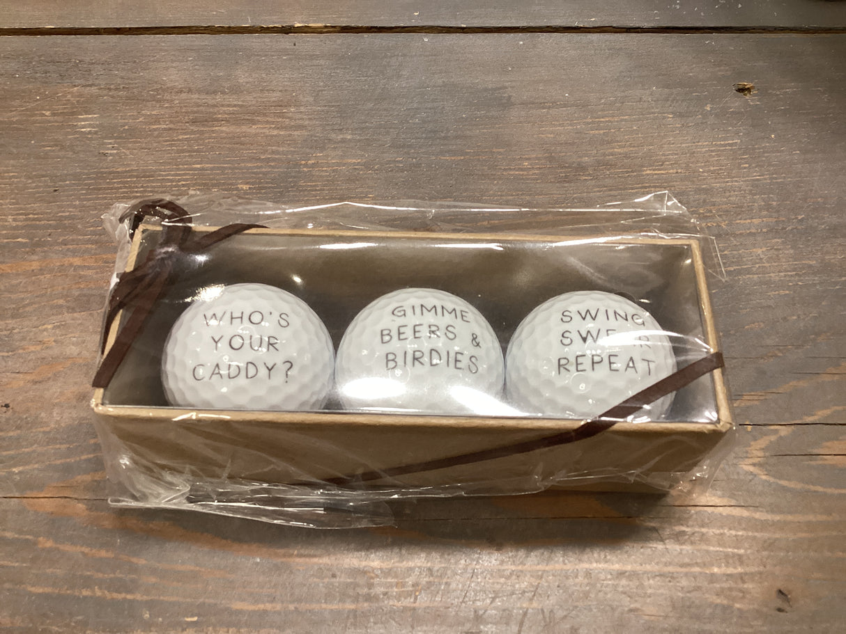 WHOS YOU CADDY GOLF BALL SET