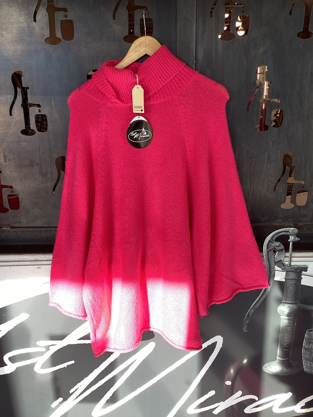 H10200 Hot Pink/Ivory/Grey Sweater by Jodifl