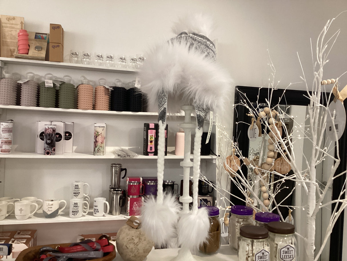 10013-2 NOORA hat (ash) faux fur