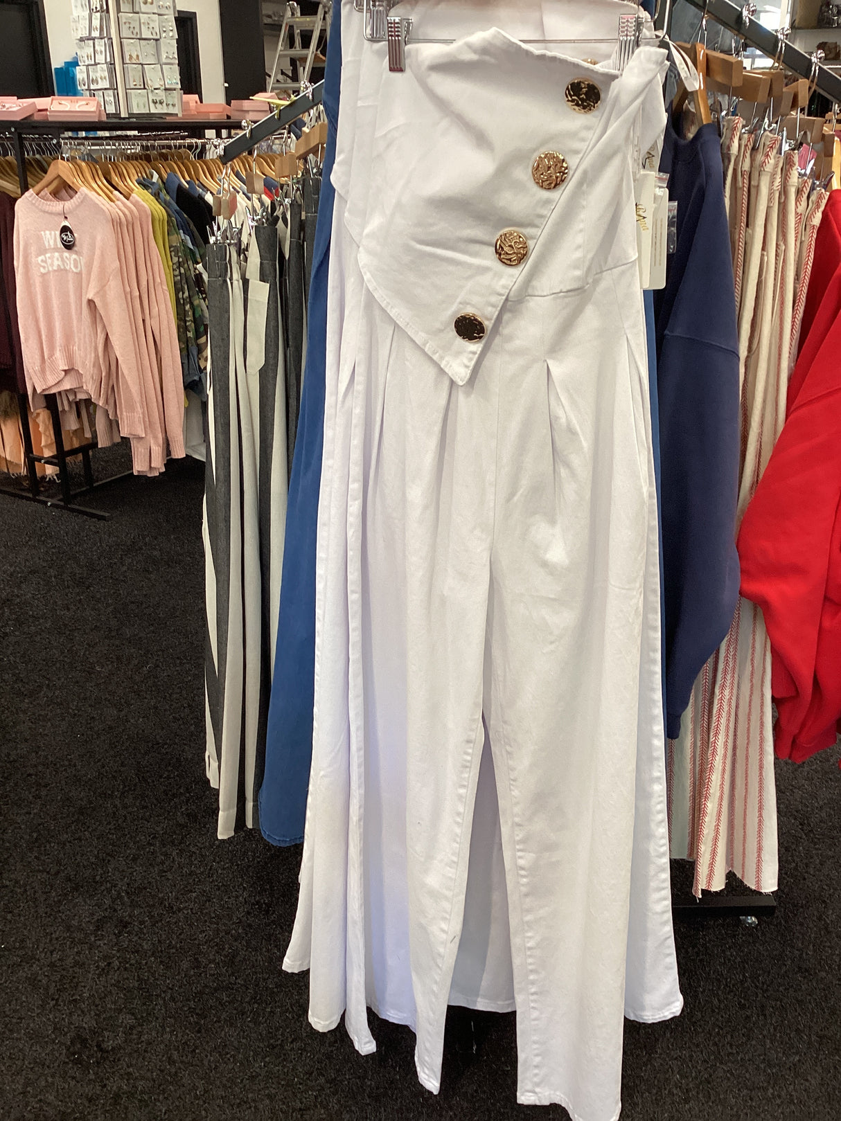 JM1511 - Gold Button Denim Jumper