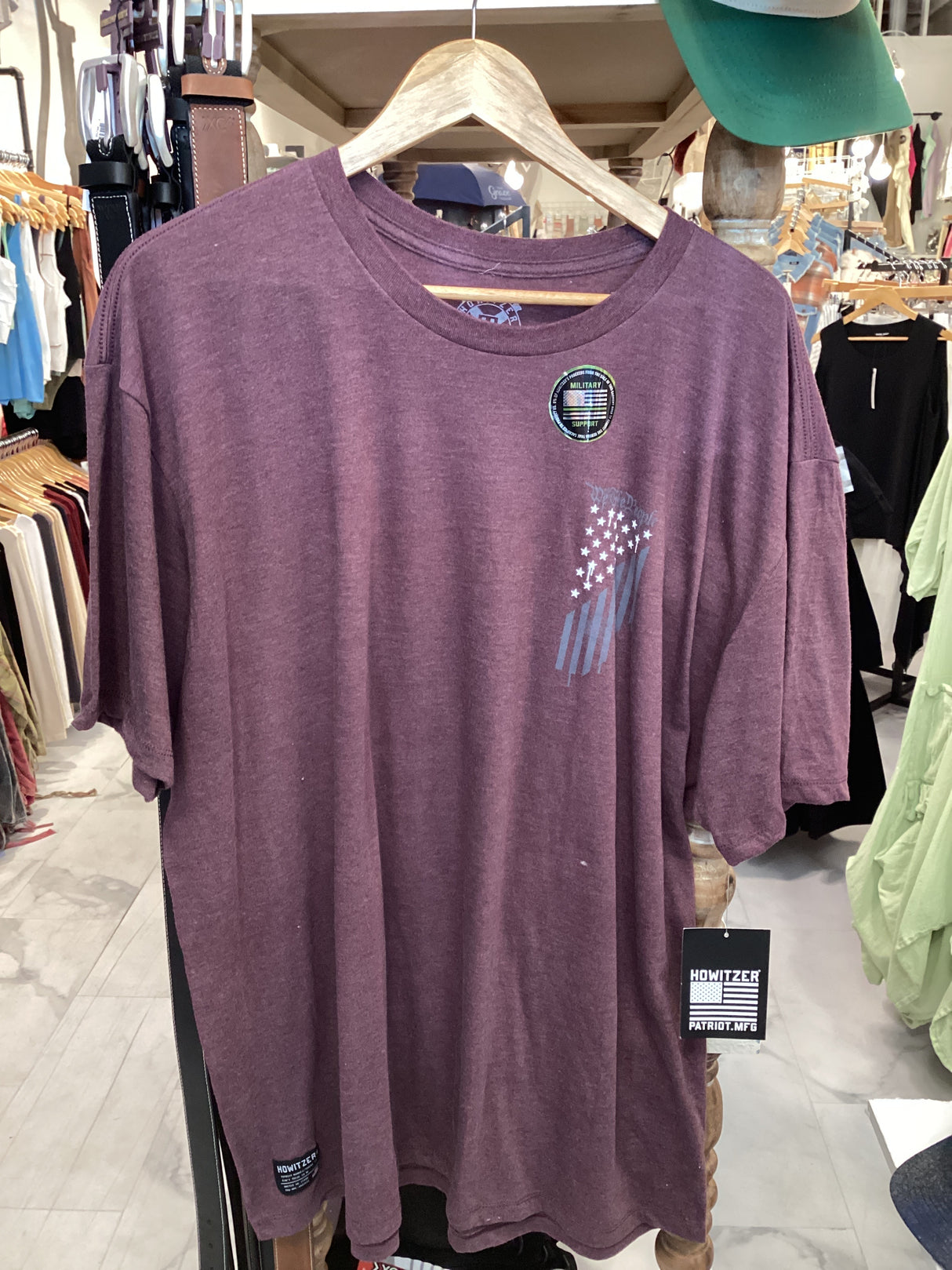 CV6604 People Flag S/S Tee-Wine Heather