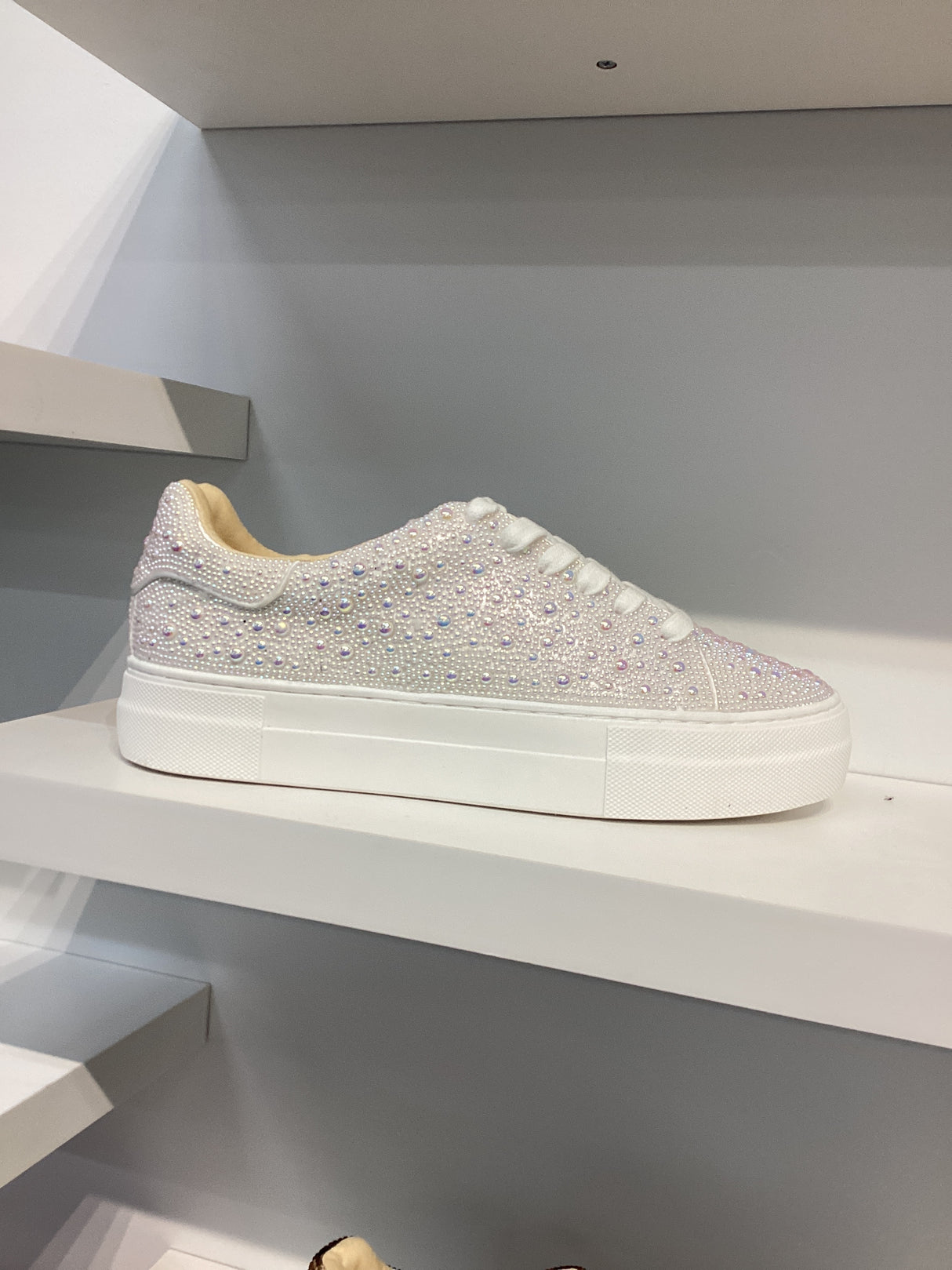 SID-NY Pearl Rhinestone Sneakers