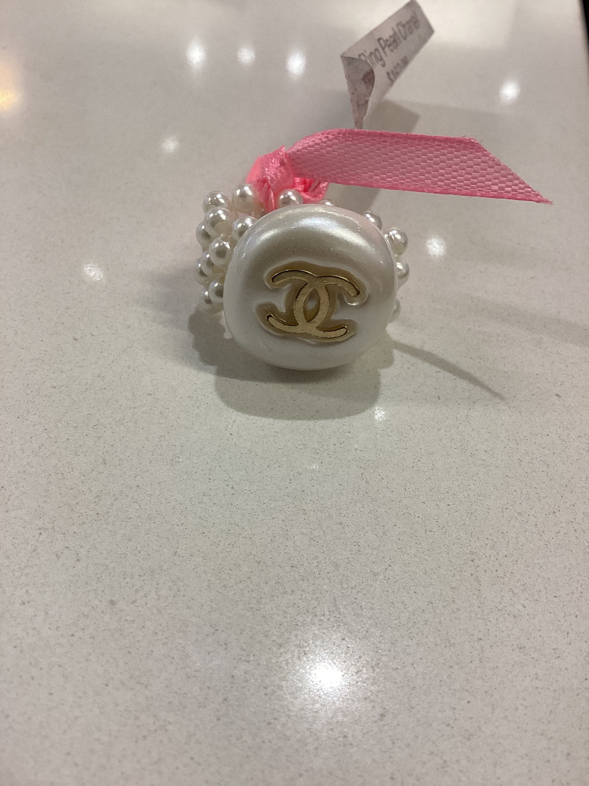 10K Ring Pearl