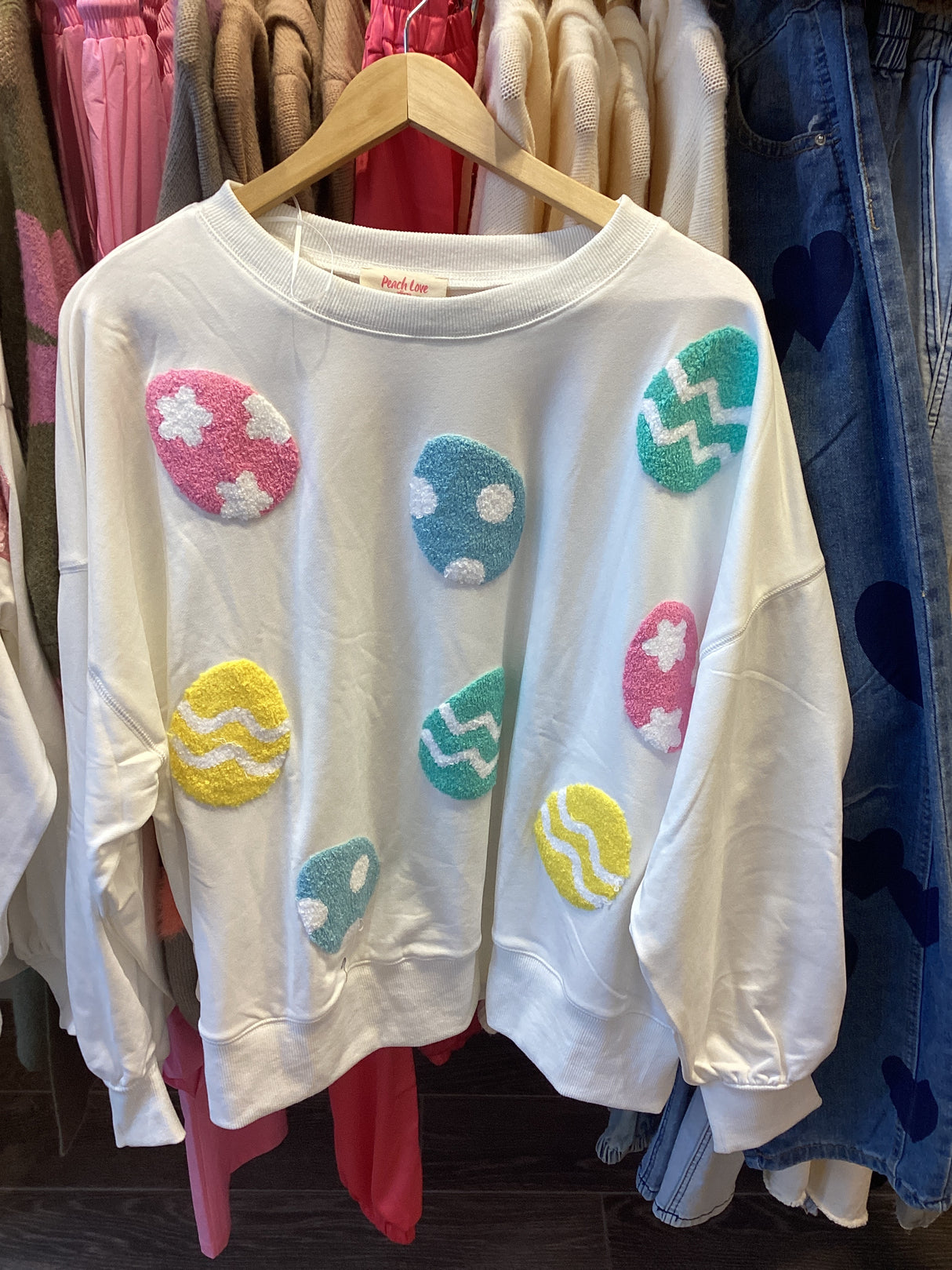 IKT38770-58 Easter Egg Oversized Sweatshirts