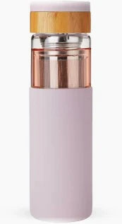 10866/10868 Dana Glass Travel Mug Lavender/Turquoise by Pinky Up