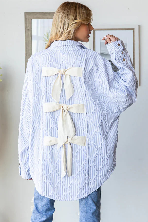 JT0705 RIBBON BUTTON DOWN SHIRT