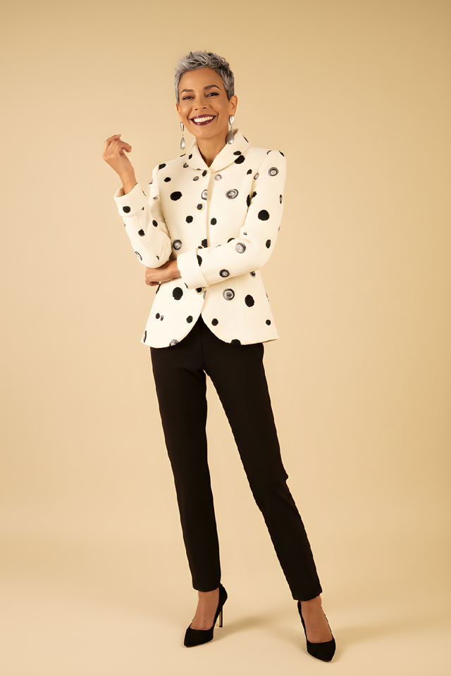 F26029 Dots Jkt w/ Pocket