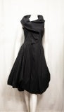 27844 Blk Wired SD Logo Neck Bubble Dress