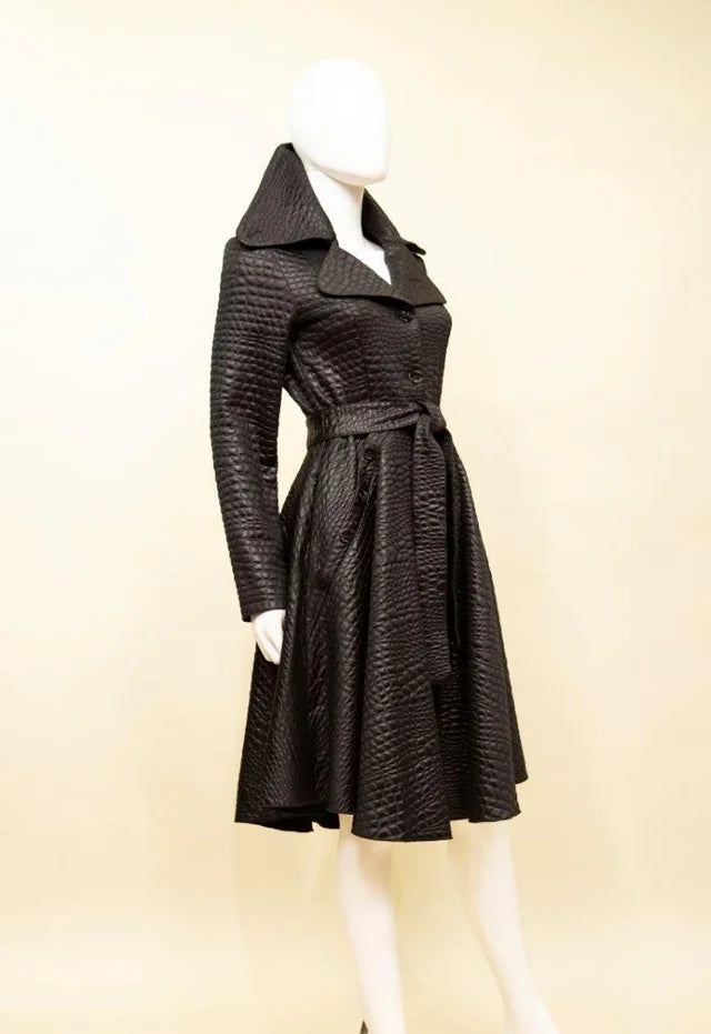 F22023 Knit A-Line Coat Dress