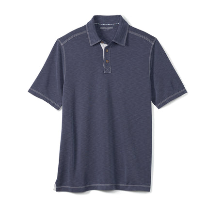 74-2573 Vintage Slub Polo-Navy shirt by Johnston & Murphy