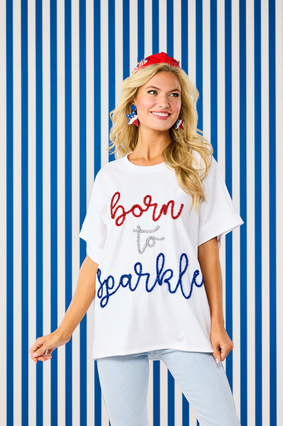 85100225WH 4TH OF JULY SPARKLE TOP