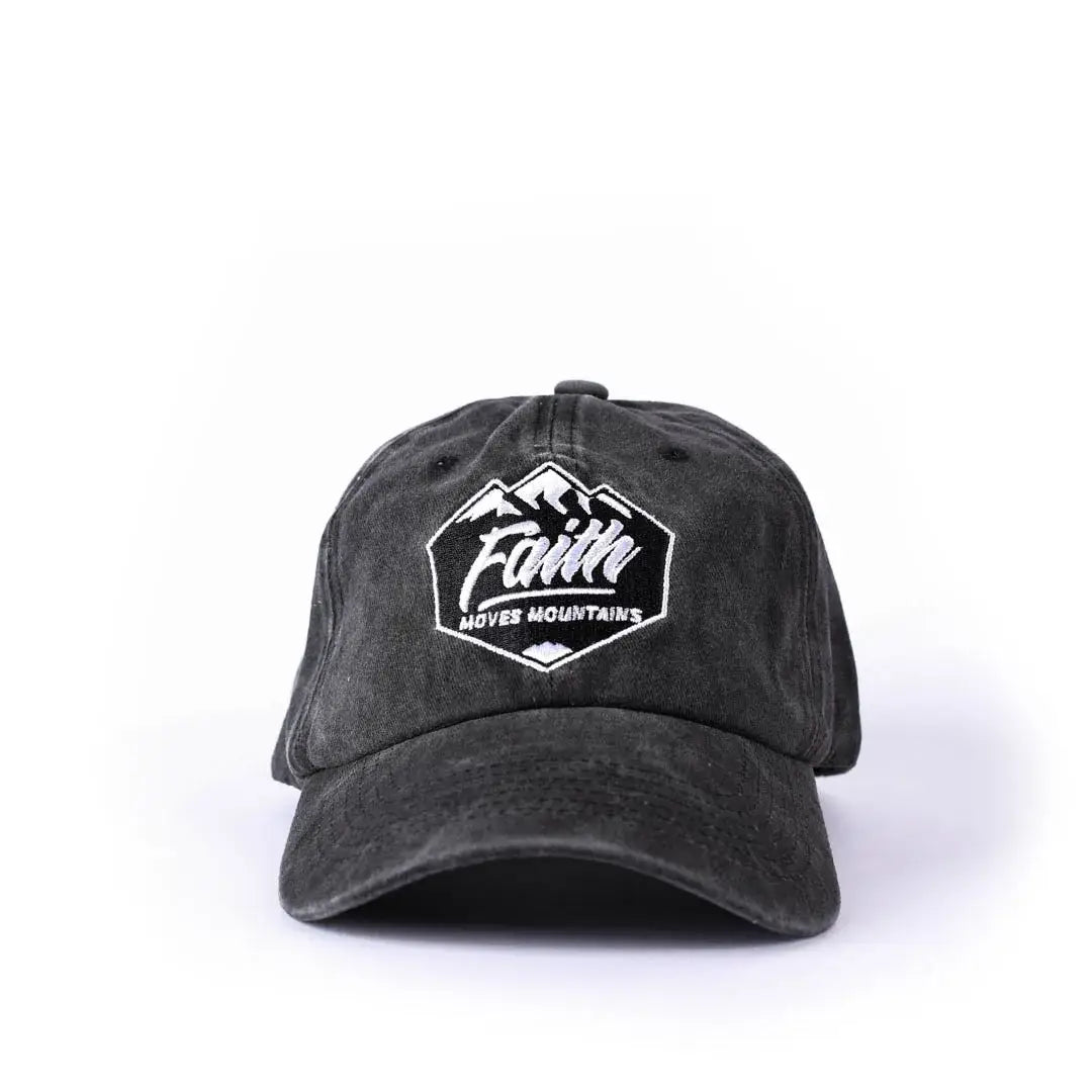 Hat -  Gray - "Faith Moves Mountains"
