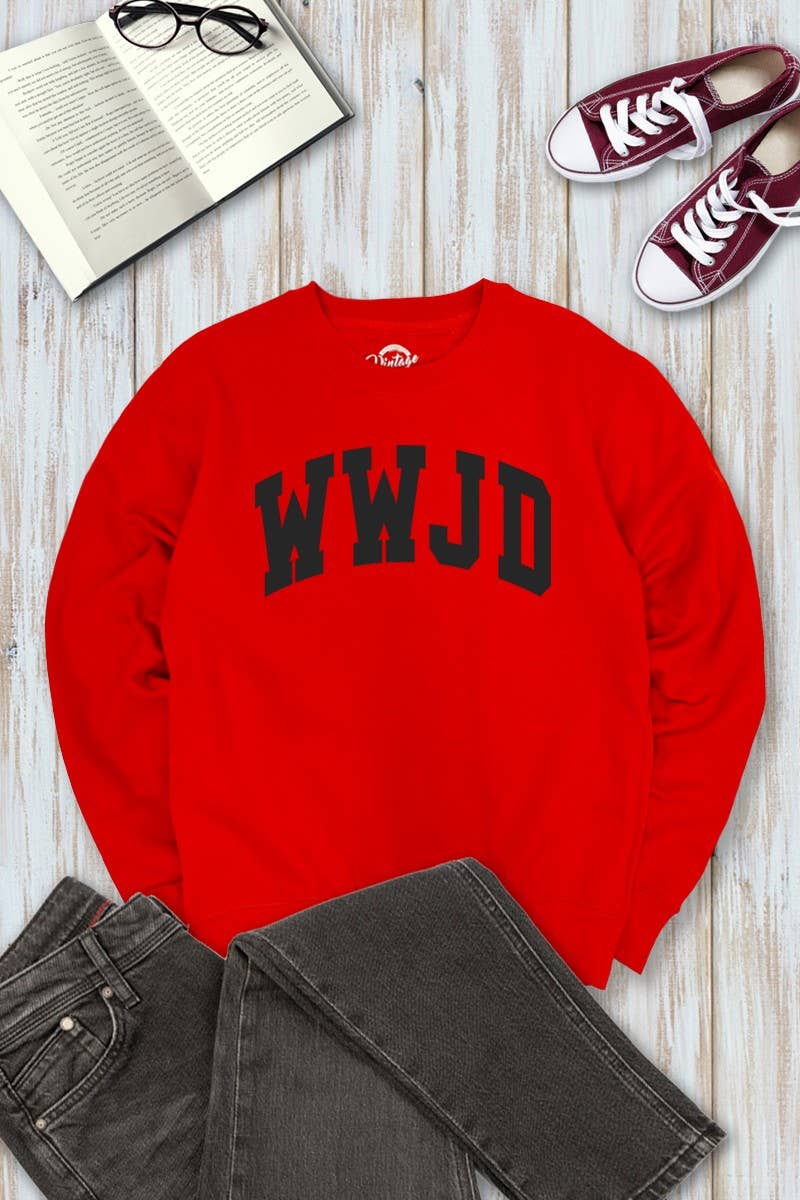 SW345-P5586 - WHAT WOULD JESUS DO SWEATSHIRT