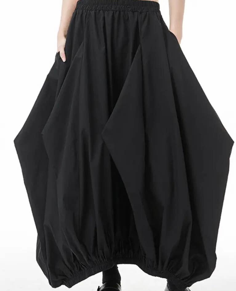 Edgy Bubble Cotton Skirt