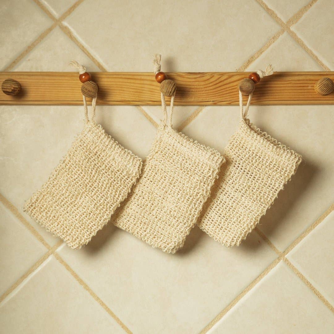 Set of 3 Sisal Soap Bag