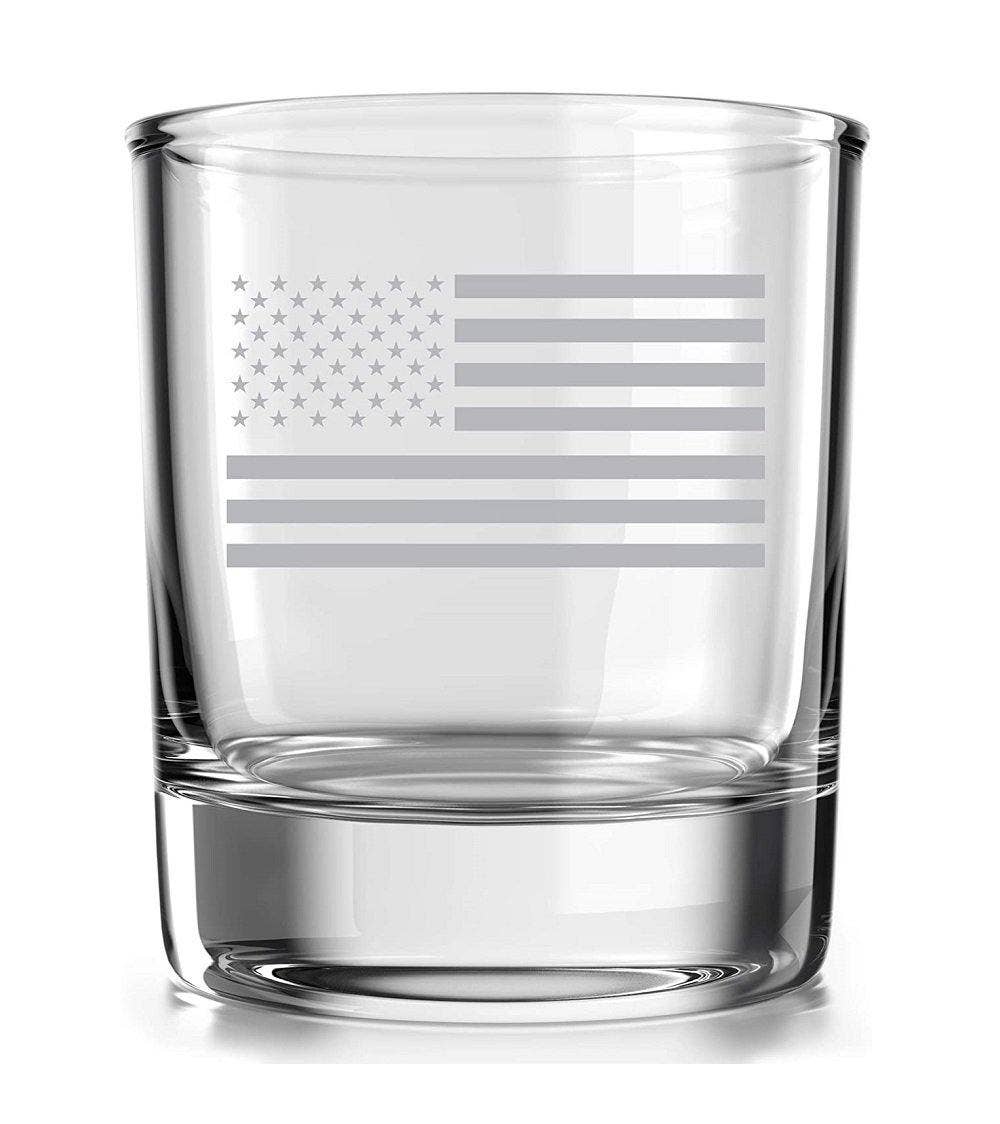 American Flag Whiskey Glass