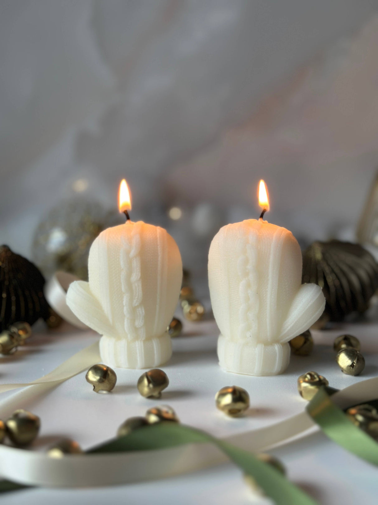 Christmas Mittens | Holiday Candles | Winter Decor
