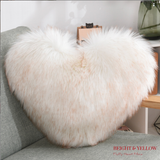 Cozy Heart Luxurious Fluffy Throw Pillow for Home Decor