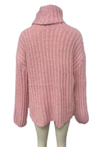 Knitted sweater fluffy long-sleeved turtleneck